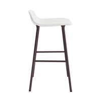 Form Bar Stool 65 cm Upholstered Group 5 Light Gray/ Steel