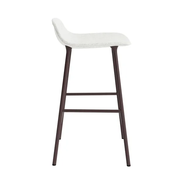 Form Bar Stool 65 cm Upholstered Group 5 Light Gray/ Steel