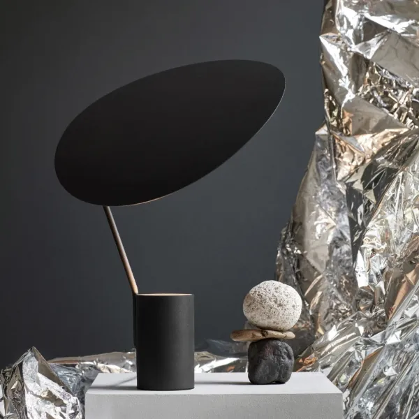 Ombre Bordlampe Sort