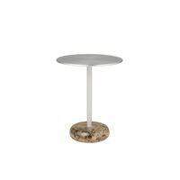 Ton Bijzettafel Klein Bruin Marmer/ Aluminium
