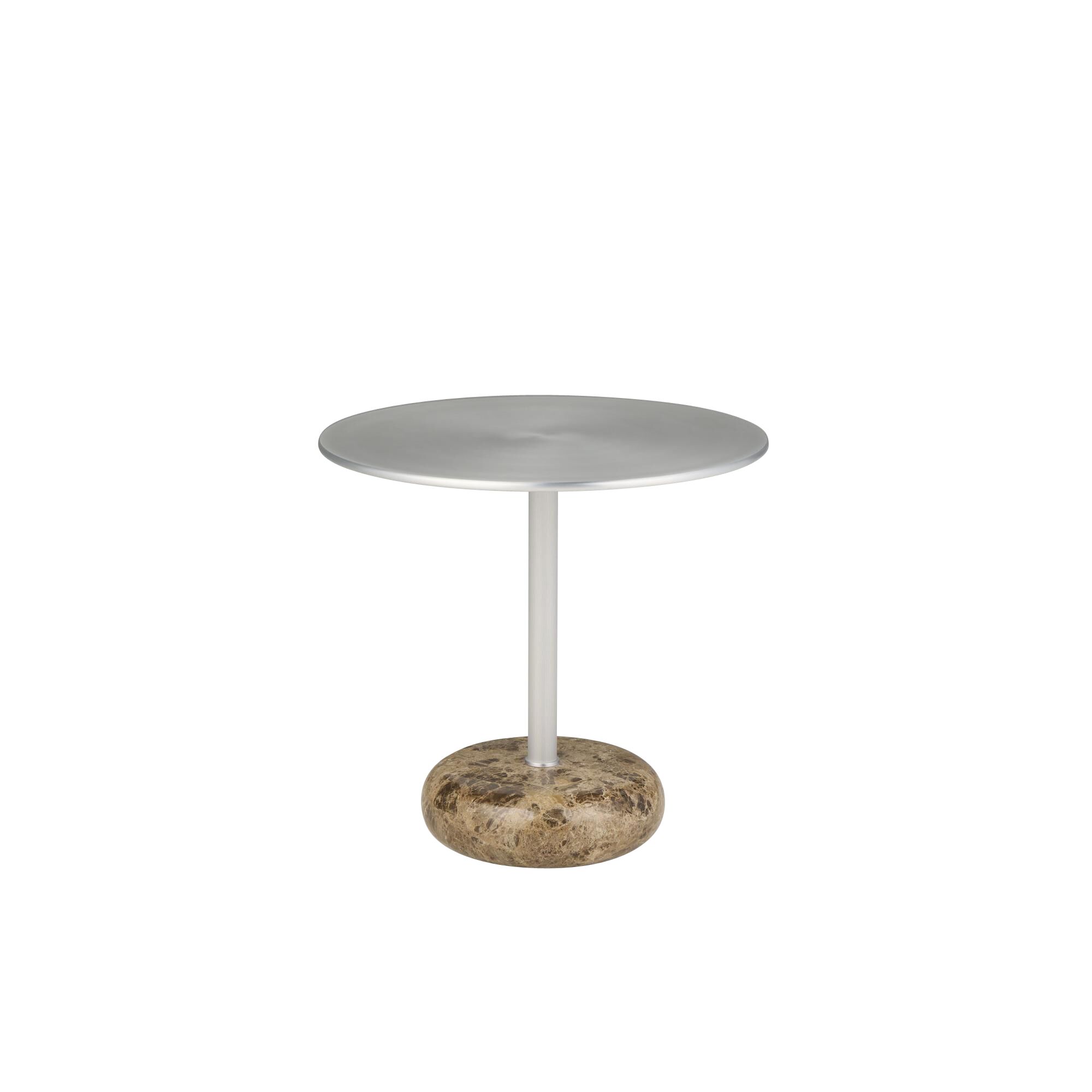 Ton Sidebord Stor Brun Marmor/Aluminium
