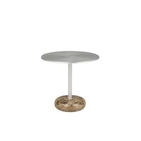 Ton Side Table Large Brown Marble/ Aluminum