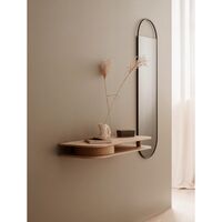 Valet Wandplank Zwart Eiken