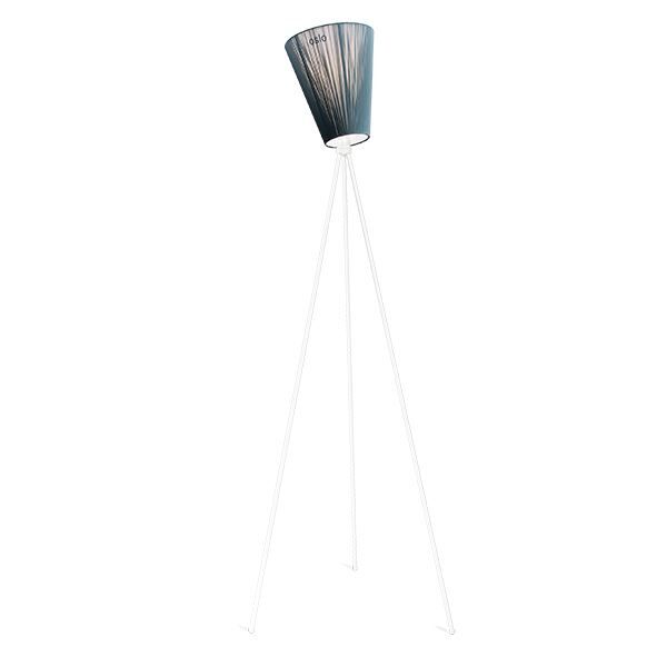 Norra Oslo Wood Golvlampa Vit Sockel & Gr&ouml;n Lampsk&auml;rm