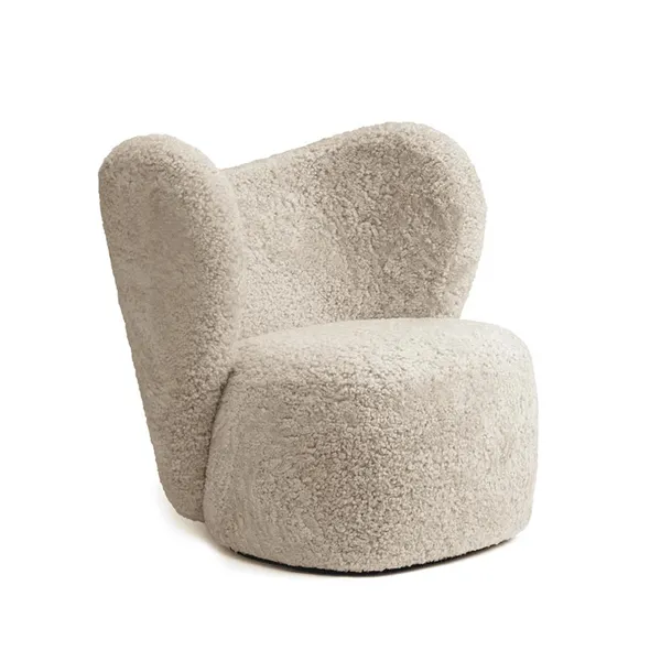 Sillón Little Big Giratorio Piel de Oveja Moonlight