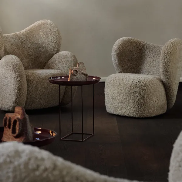 Sillón Little Big Giratorio Piel de Oveja Moonlight