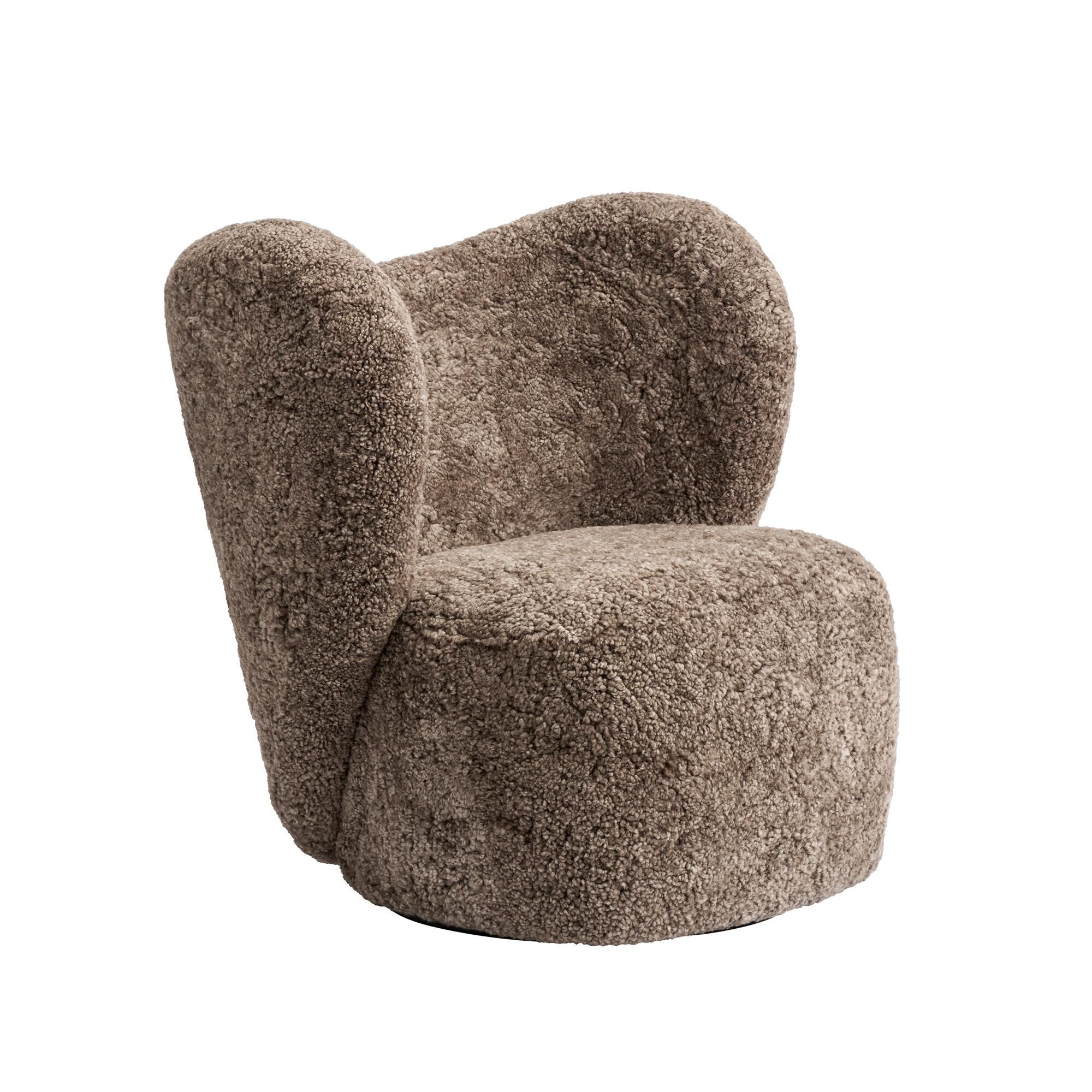 Little Big Fauteuil Pivotant Peau de Mouton Sahara