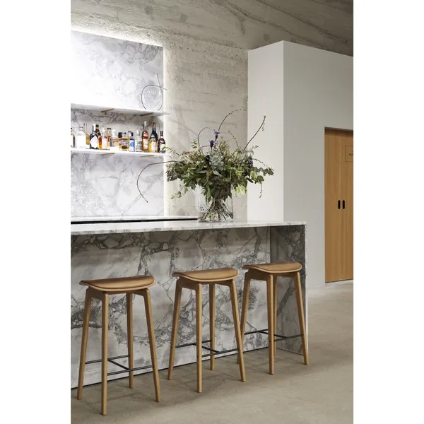 NY11 Bar Stool H75 cm Light Smoked Oak