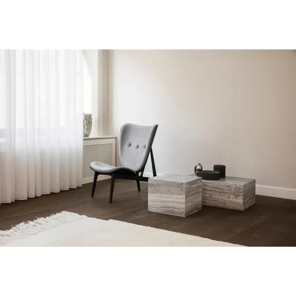 Cubism Coffee Table Small Silver Travertine