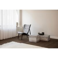 Cubism Coffee Table Small Silver Travertine