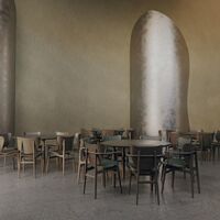 Oku Round Dining Table Ø120 Light Smoked Oak