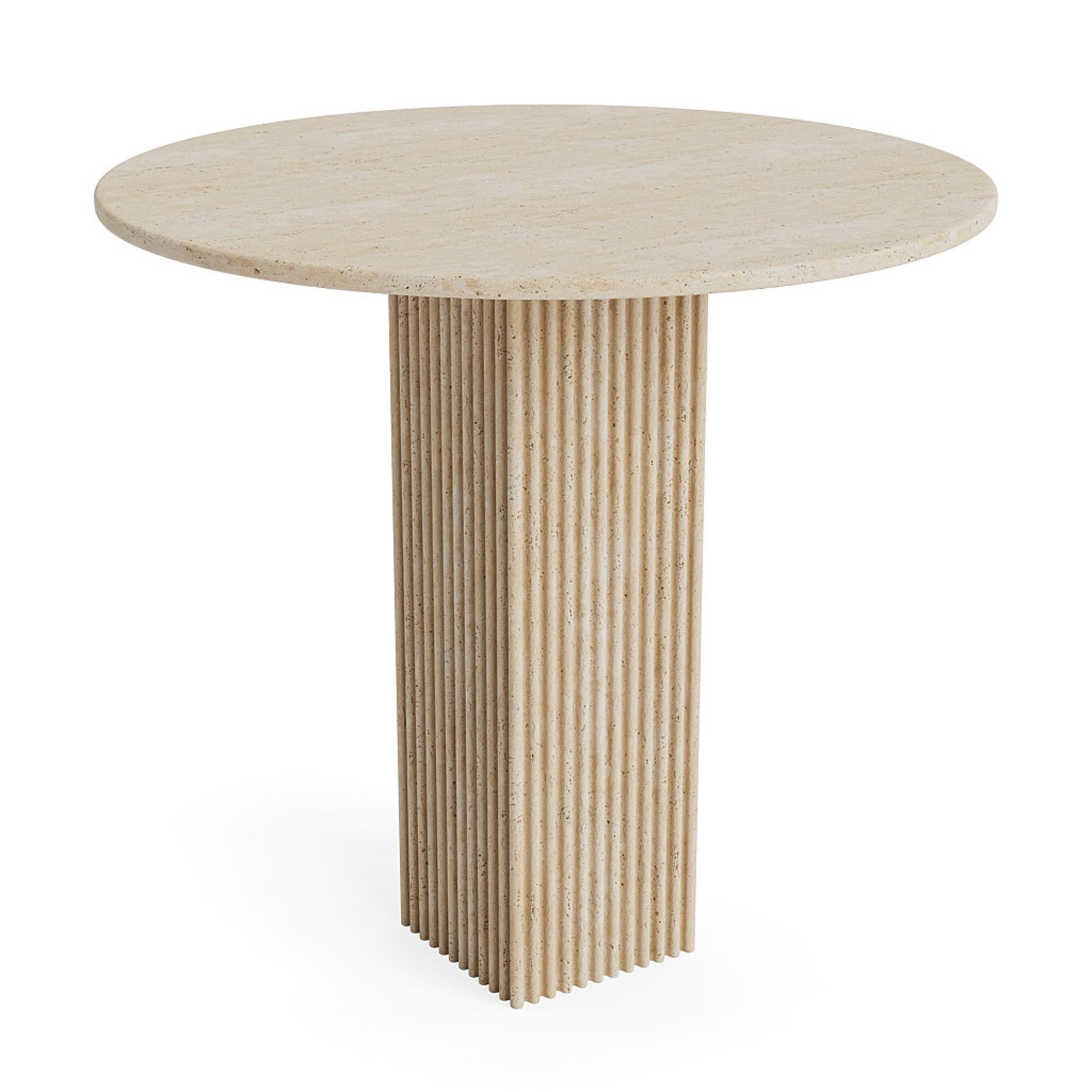SoHo Table de Salle à Manger Ø80 Travertin