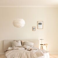 Suspension Eos Medium Blanc avec Rosette Conique Blanc