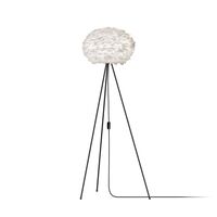 Eos Tripod Floor Lamp Medium White with Legs in Black