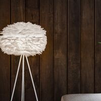 Eos Tripod Floor Lamp Medium White with Legs in Black