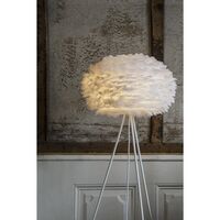 Eos Tripod Floor Lamp Medium White with Legs in Black