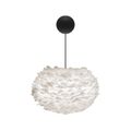 Blanc / Avec baldaquin rond en noir
