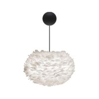 Blanc / Avec baldaquin rond en noir
