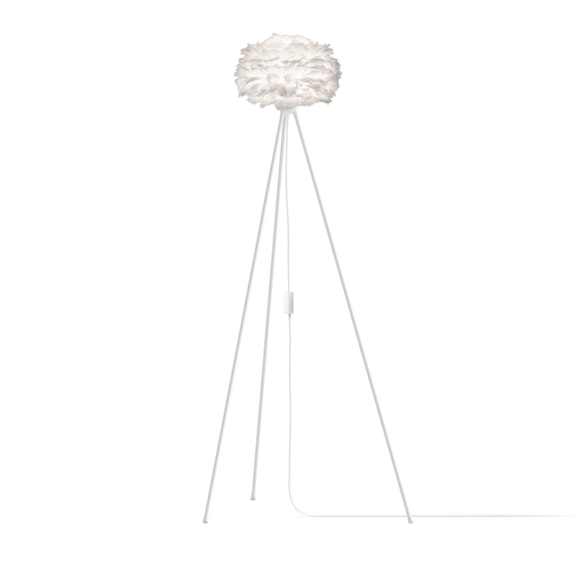 Eos Tripod Golvlampa Mini Vit med Ben i Vit