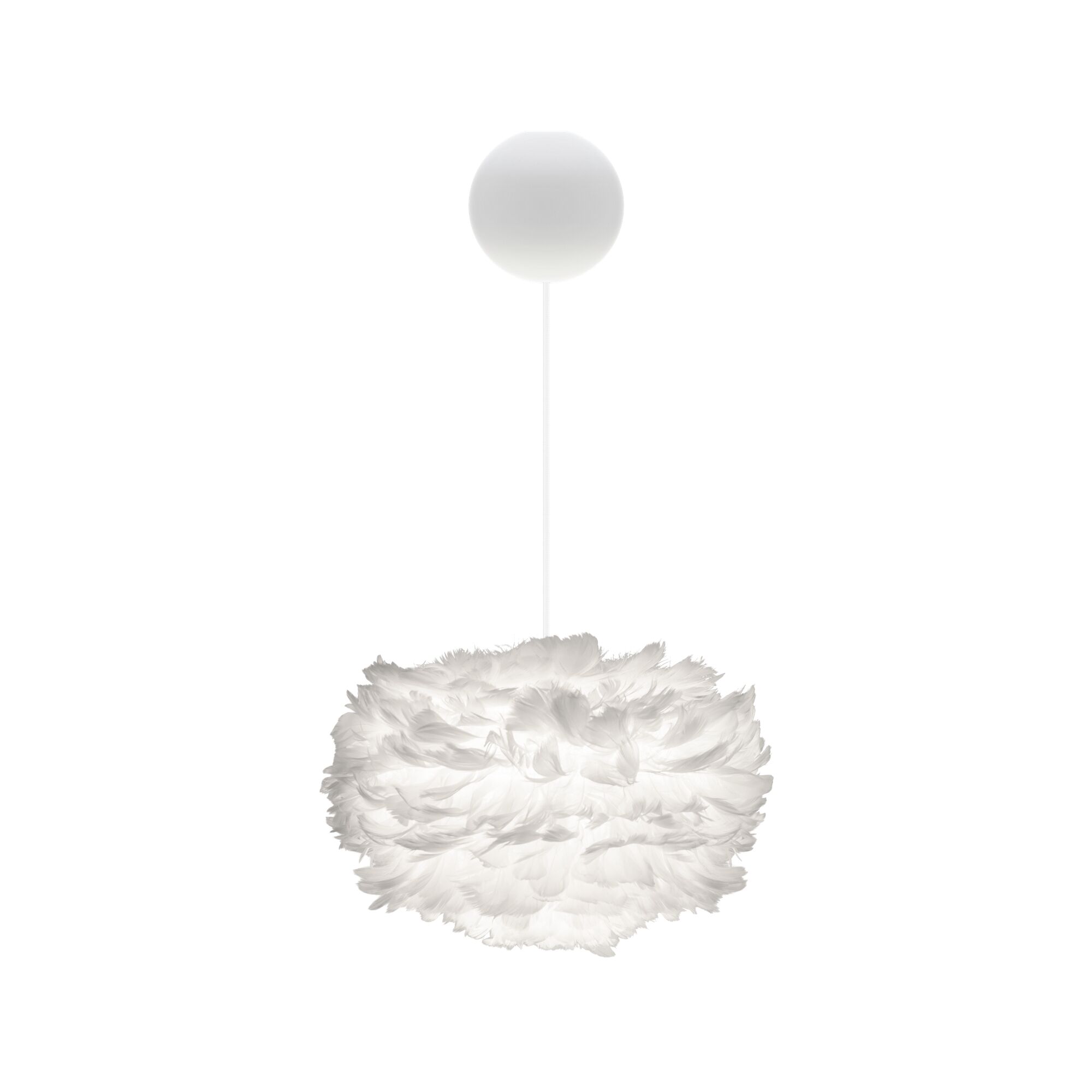 Eos Taklampe Mini Hvit med Cannonball Baldakin i Hvit