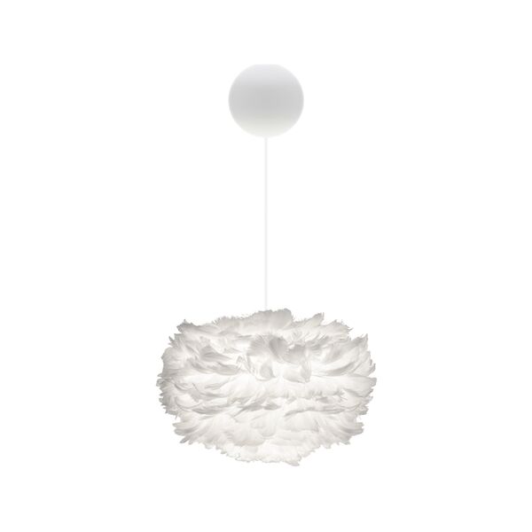 Lámpara Colgante Eos Mini Blanco con Rosetón de Cañón en Blanco