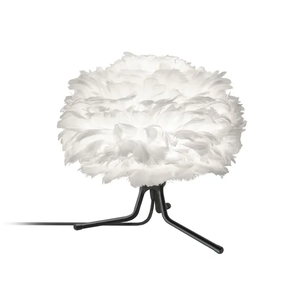 Lampada da Tavolo Eos Base A Treppiede Mini Bianco con Gambe Nero