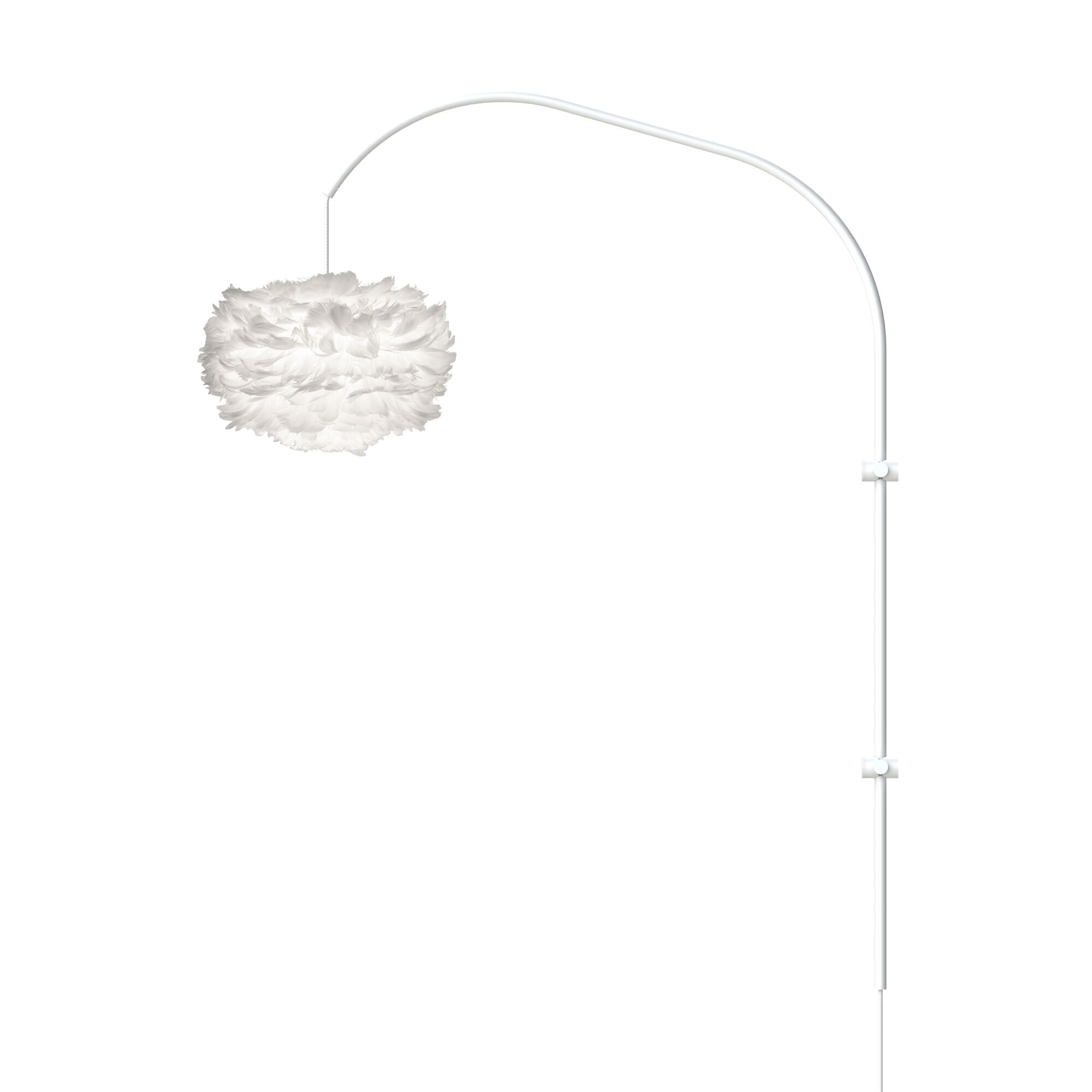 Eos Willow Enkel Vegglampe Mini Hvit med Oppheng i Hvit