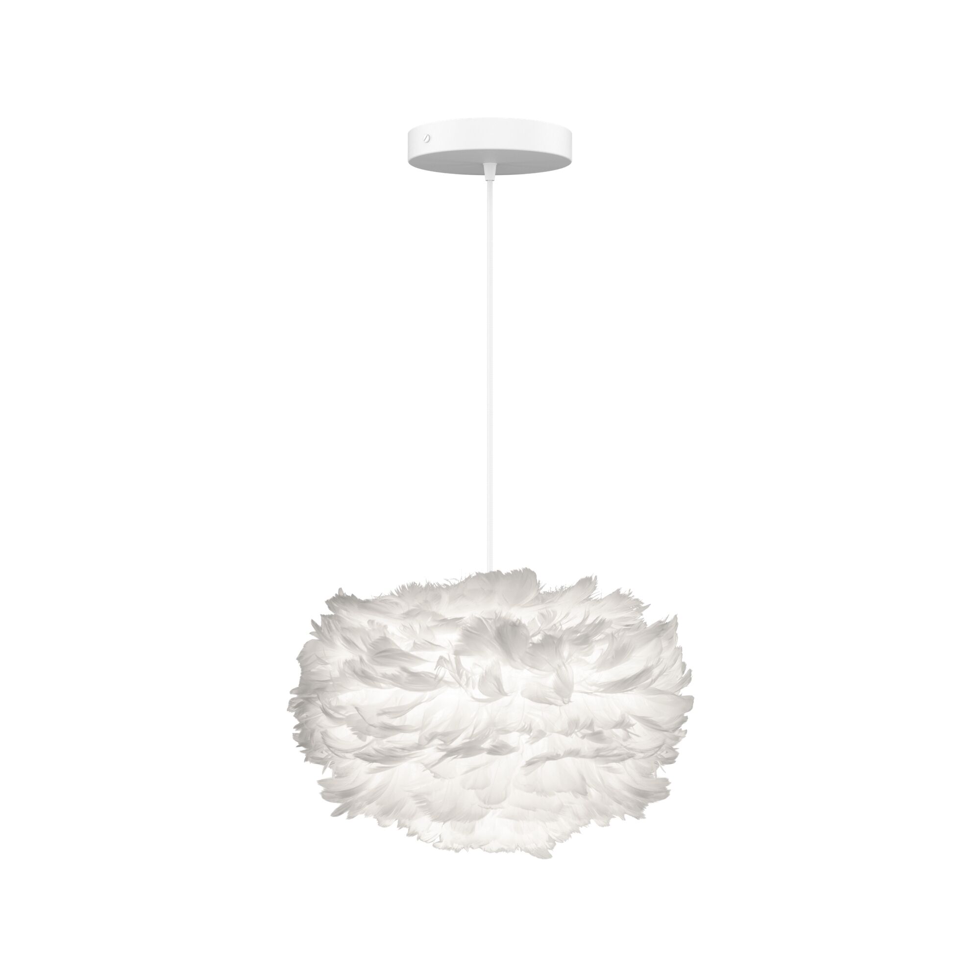 Eos Taklampe Mini Hvit med Flat Baldakin i Hvit