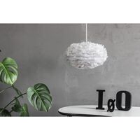 Suspension Eos Mini Blanc avec Rosette Plat en Blanc