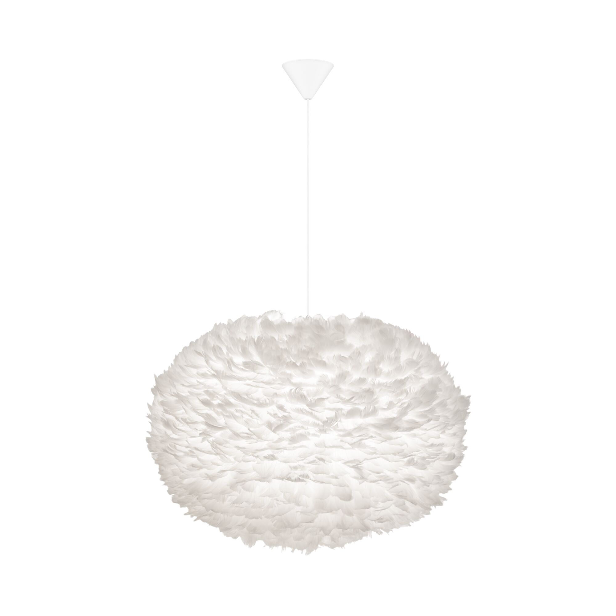 Eos Taklampe XL Hvit with Cone Baldakin in Hvit