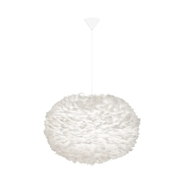 Eos Pendant XL White with Cone Rosette in White