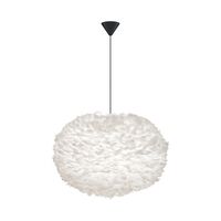 Eos Pendant XL White with Cone Rosette in Black