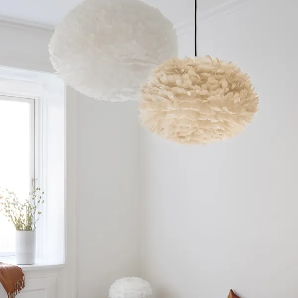 Eos Pendant XL White with Cannonball Rosette in White