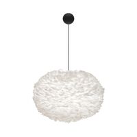 Eos Pendant XL White with Cannonball Rosette in Black