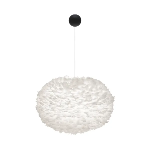 Eos Pendant XL White with Cannonball Rosette in Black
