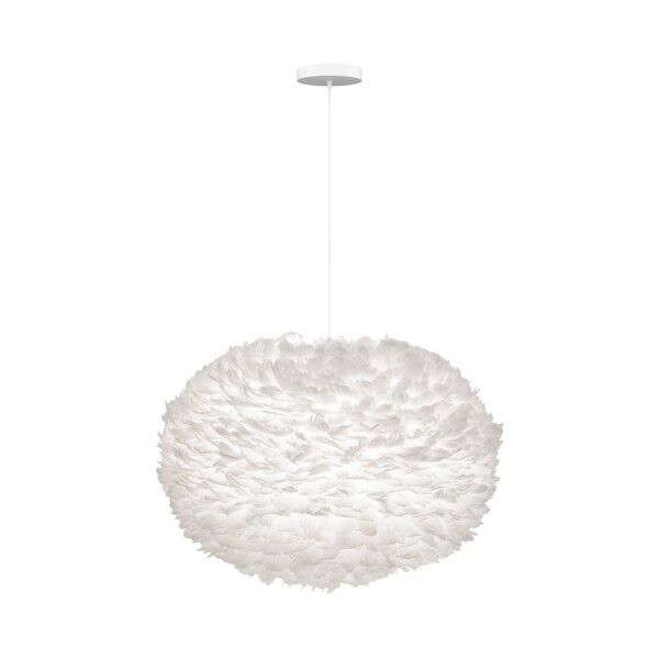 Eos Taklampe XL Hvit med Flat Baldakin i Hvit