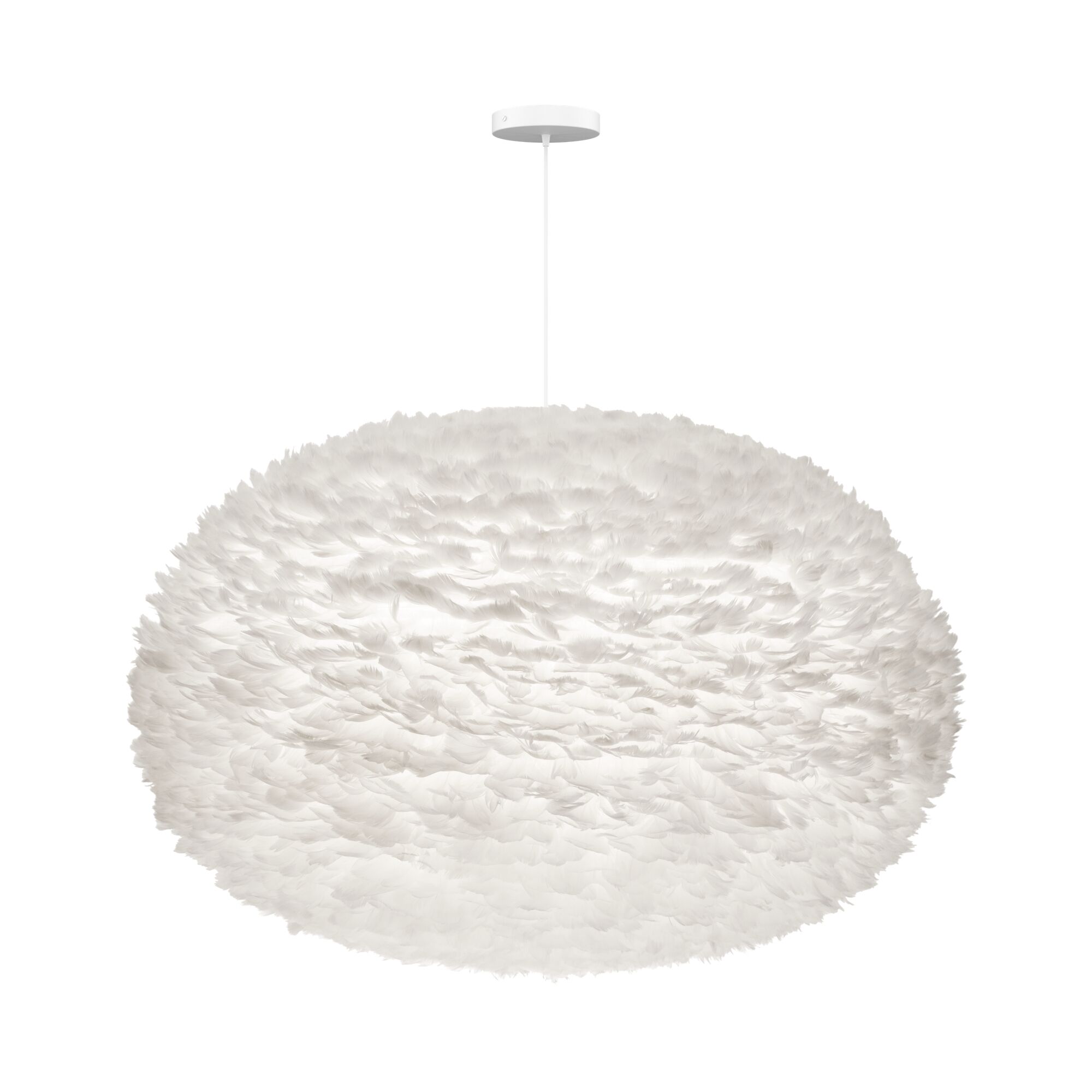 Eos Taklampe XXL Hvit med Flat Baldakin i Hvit