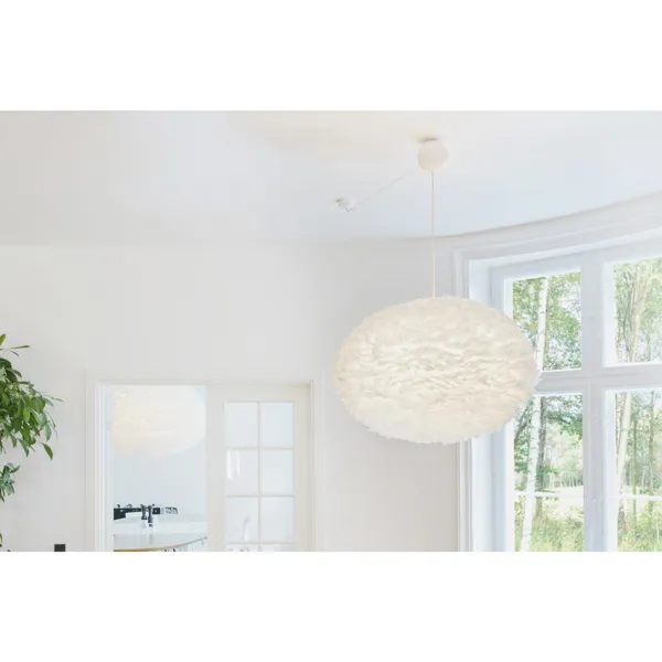 Eos Pendant Large White with Cannonball Rosette in White