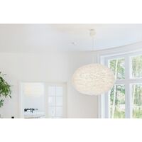 Eos Pendant Large White with Cannonball Rosette in White