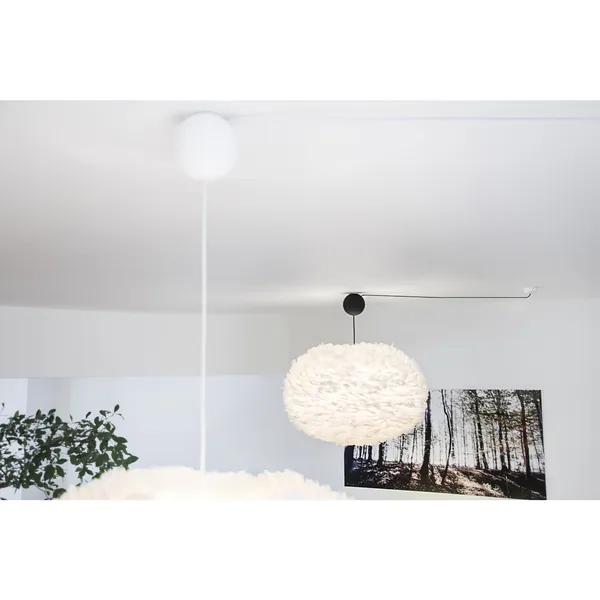Eos Pendant Large White with Cannonball Rosette in White