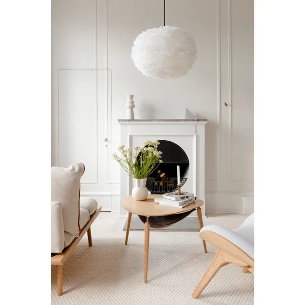 Eos Pendant Large White with Cannonball Rosette in White