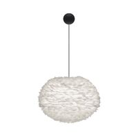 Eos Pendant Large White with Cannonball Rosette in Black