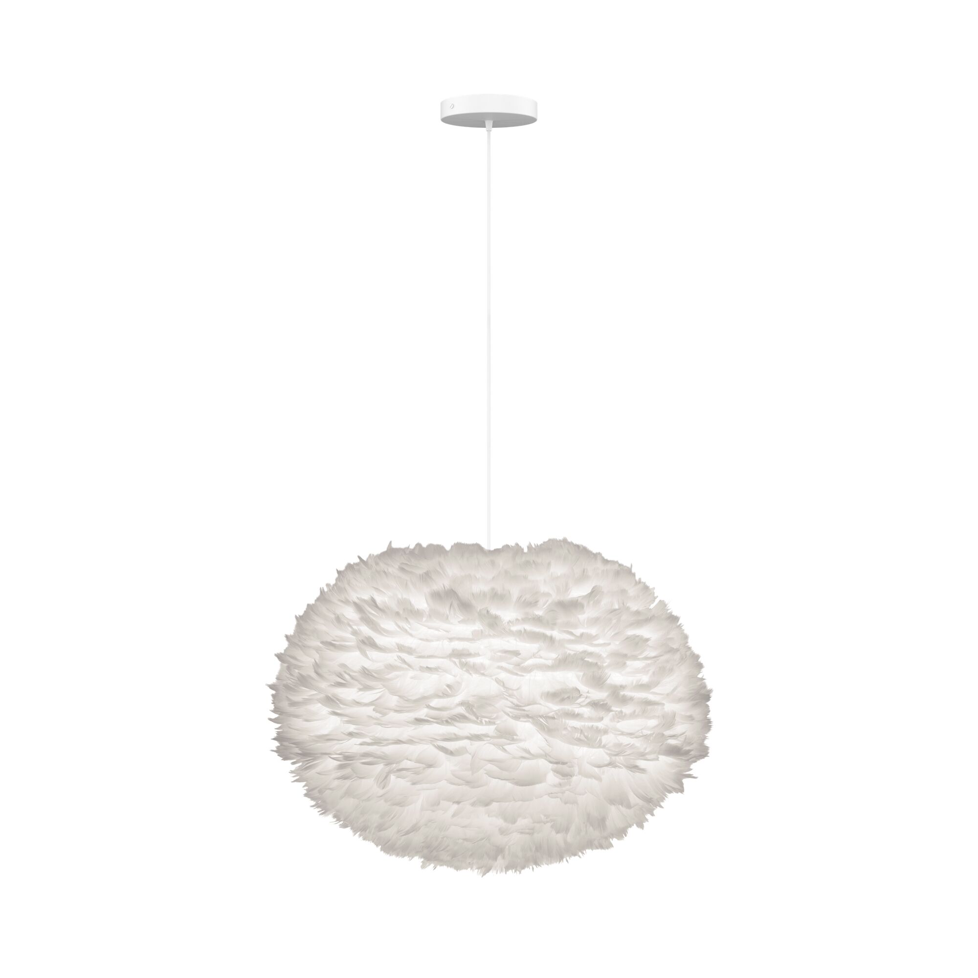 Suspension Eos , Grand, Blanc , avec Rosette Plat, en Blanc