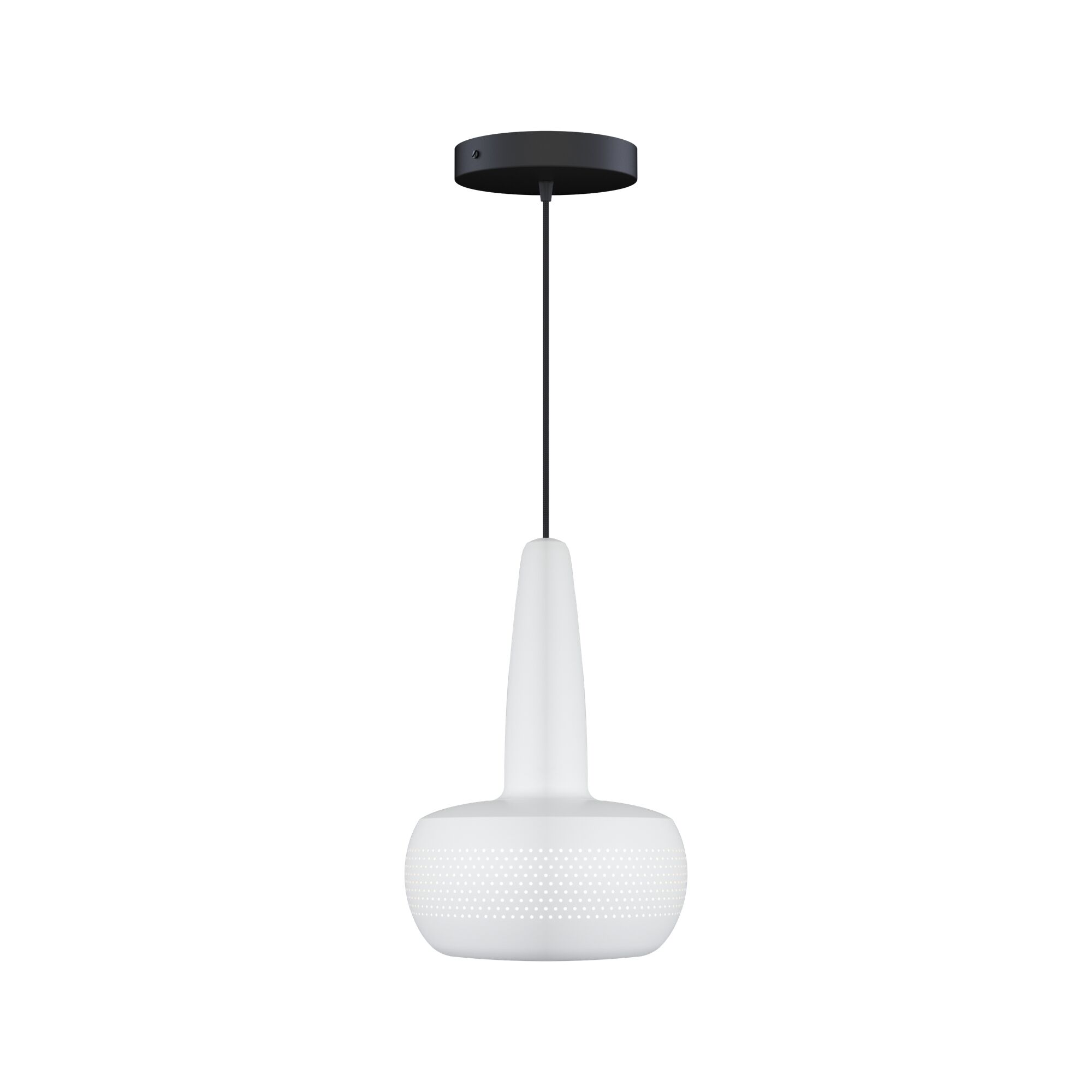 Clava Taklampe Med Rosett Matt Hvit Sort