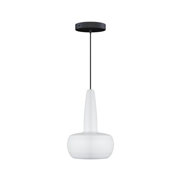Clava Hanglamp Met Rozet Mat Wit/ Zwart