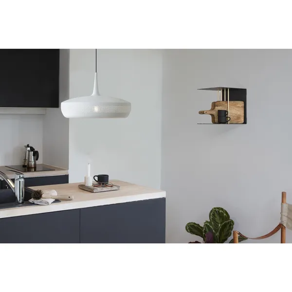 Clava Dine Pendel Med Rosette Mat Hvid/Sort