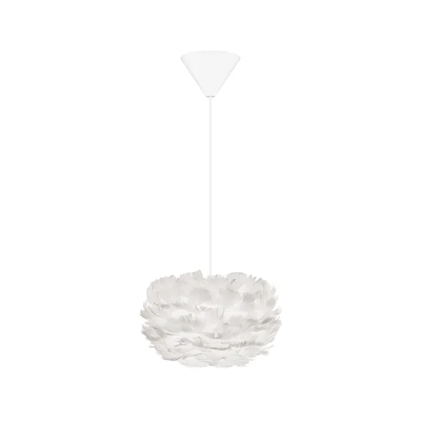 Eos Pendant Micro White with Cone Rosette in White