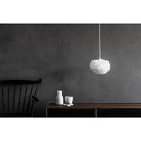 Eos Pendant Micro White with Cone Rosette in White
