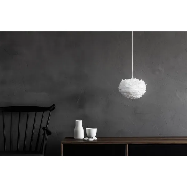 Eos Pendant Micro White with Cone Rosette in White