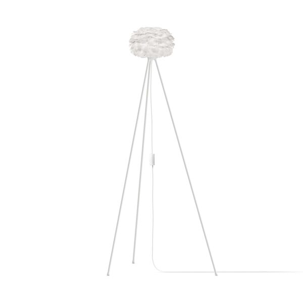 Eos Tripod podna svjetiljka, mikro, bijela s bijelim nogama